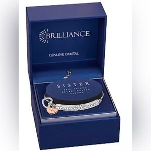 Brilliance Sister Crystal Heart Bracelet - Sister
